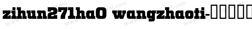 zihun271ha0 wangzhaoti字体转换